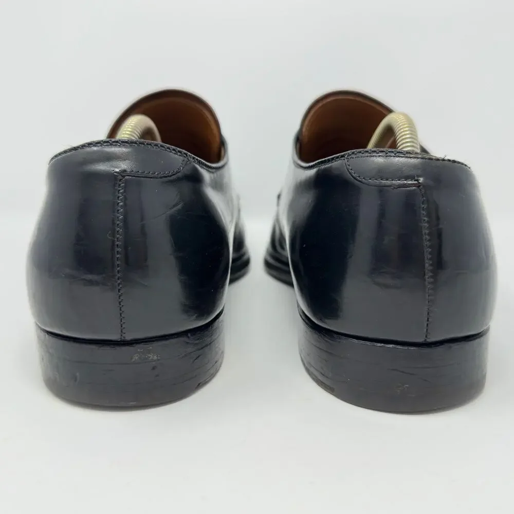 Alden 1655 Plain Toe Monk Strap Dress Shoes Mens 11 B/D Black Shell Cordovan